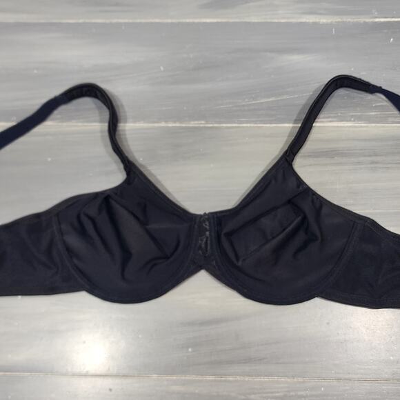 Vintage Sears Bra Underwire Black Floral 38C - Picture 6 of 9